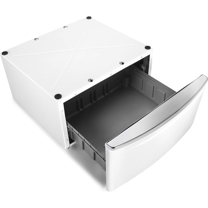 Whirlpool 15.5" (39.4 cm) Pedestal for Front Load Washer and Dryer with Storage - White with Chrome (XHPC155XW)