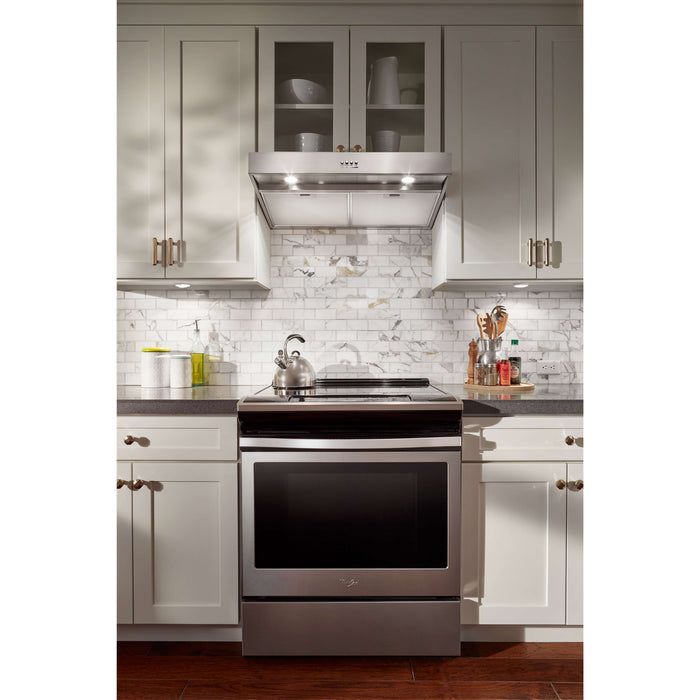 Whirlpool 24" Range Hood with Dishwasher-Safe Full-Width Grease Filters - Stainless Steel (WVU37UC4FS)