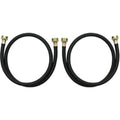 Whirlpool 4' Black Washer Inlet Hoses 1050 PSI - 2 Pack - Black (8212546RP)
