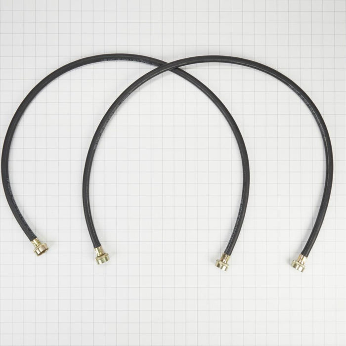 Whirlpool 4' Black Washer Inlet Hoses 1050 PSI - 2 Pack -Black (8212546RP)