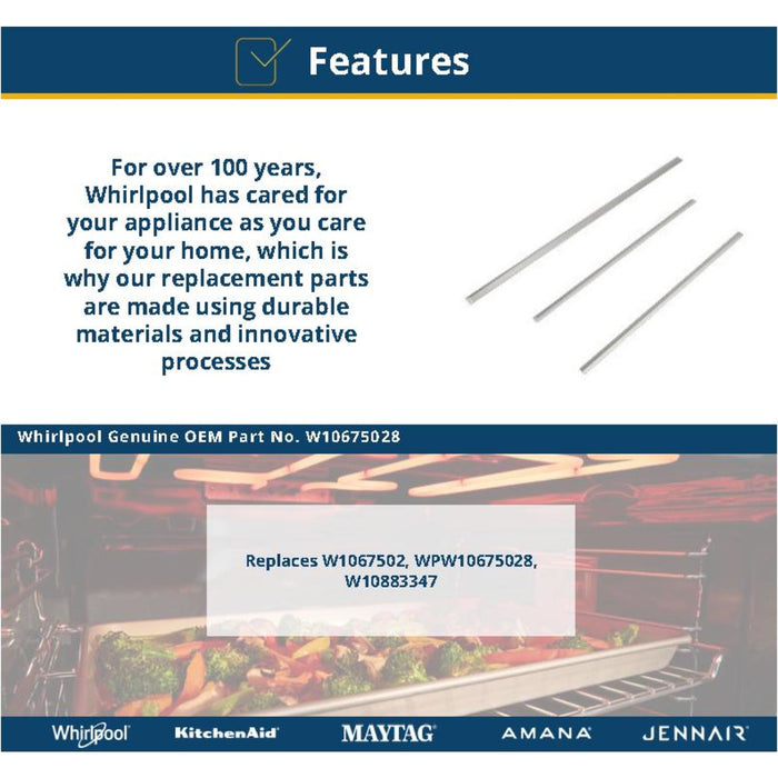 Whirlpool Range Trim Kit, Stainless - VSI -Stainless Steel (W10675028)