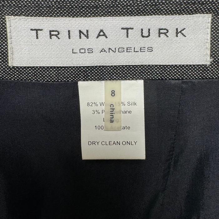 Wool and Silk Skirt Mini & Short By Trina Turk In Grey, Size: 8