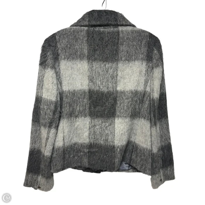 Wool Blend Jacket By Talbots In Grey, Size: 8