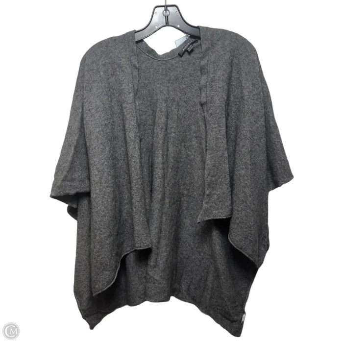 Wool Blend Shawl By Acrobat In Grey, Size: Osfm