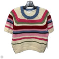 Wool Blend Short-Sleeve Sweater By Raisonnel In Striped Pattern, Size: L