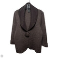 Wool Sweater Cardigan By Carole Little In Brown, Size: Xl