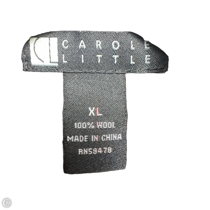 Wool Sweater Cardigan By Carole Little In Brown, Size: Xl