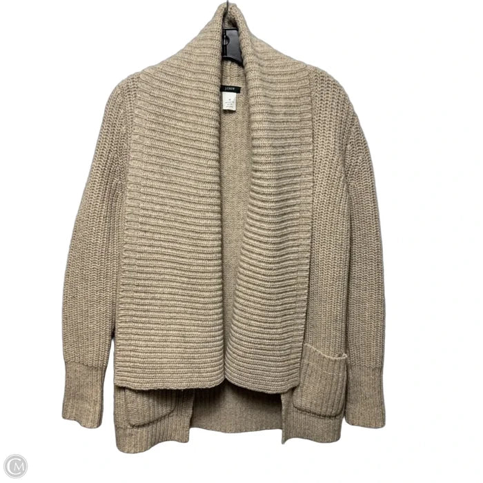 Wool Sweater Cardigan By J. Crew In Tan, Size: Xs