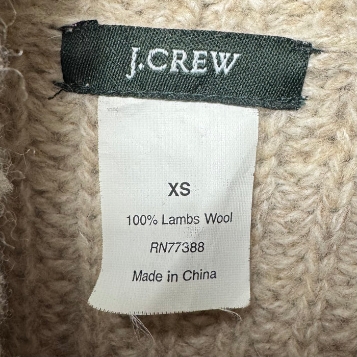 Wool Sweater Cardigan By J. Crew In Tan, Size: Xs