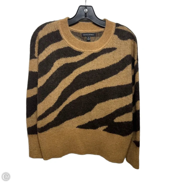Zebra Alpaca Blend Sweater By Banana Republic In Animal Print, Size: M