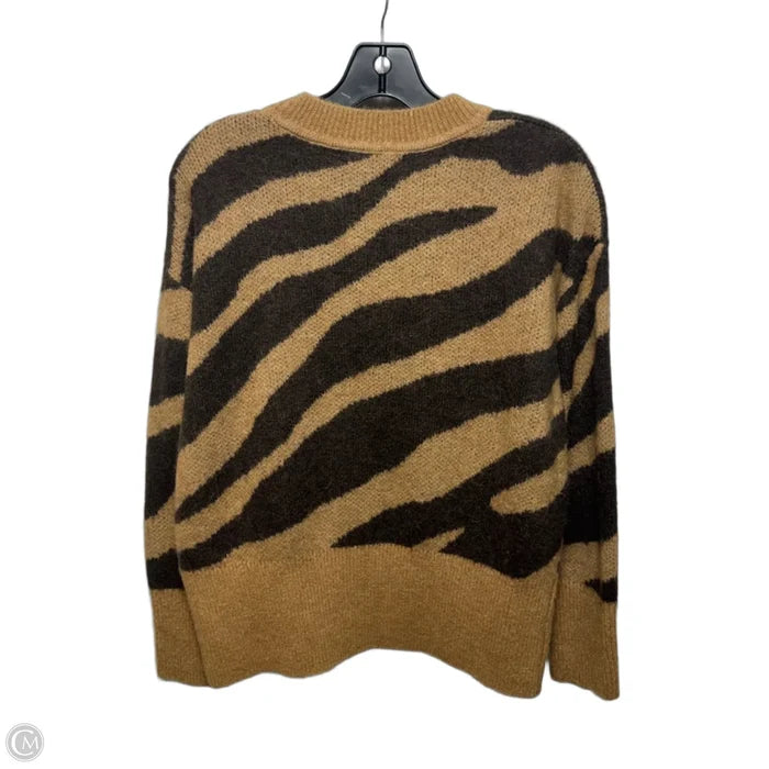 Zebra Alpaca Blend Sweater By Banana Republic In Animal Print, Size: M