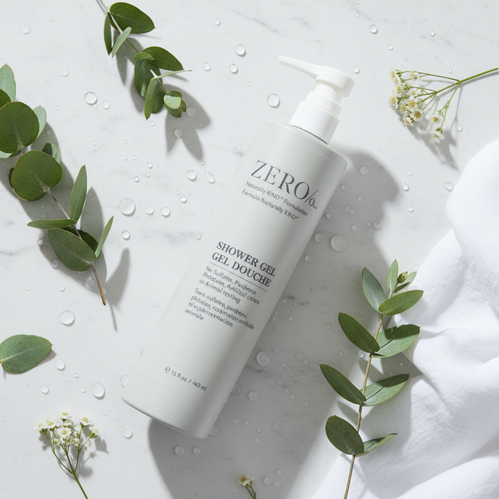 Shower Gel Flat Lay