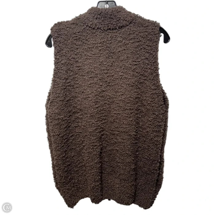 Zip Vest Sweater By Rachel Zoe In Brown, Size: M