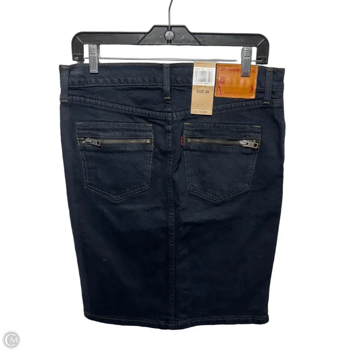 Zippit Kit Skirt By Levis In Blue Denim, Size: 6/28