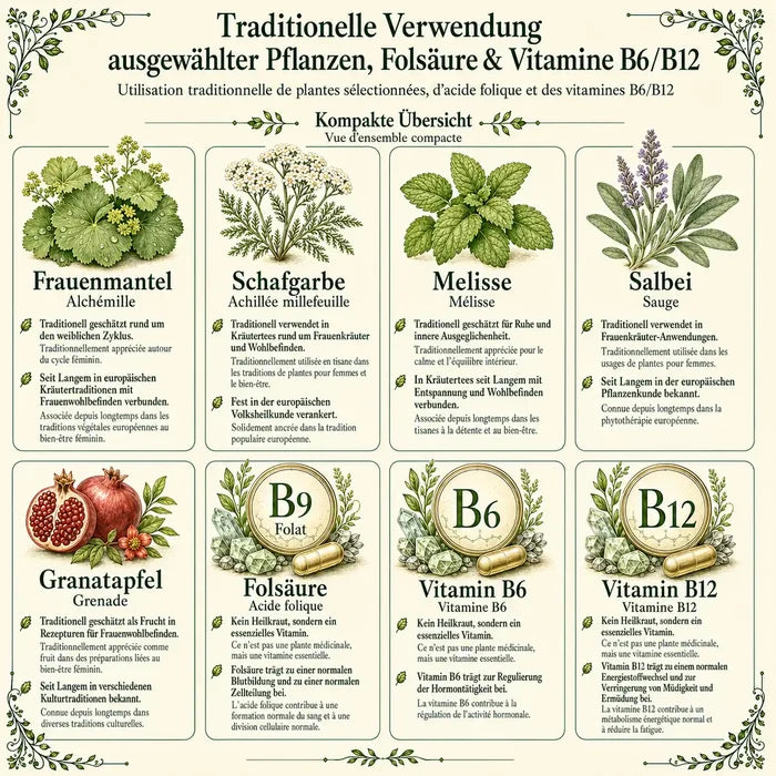 Traditionelle Verwendung der Inhaltsstoffe von Zyklus essentia